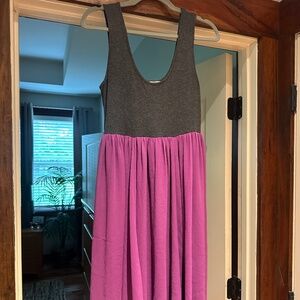 Pink Gray Sleeveless Dress A-Line Tulle Skirt Matilda Jane